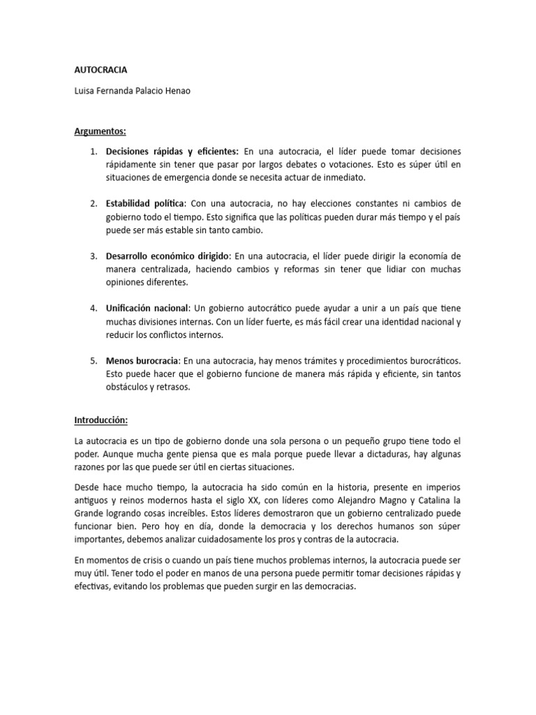 AUTOCRACIA | PDF | Democracia | Ideologías políticas