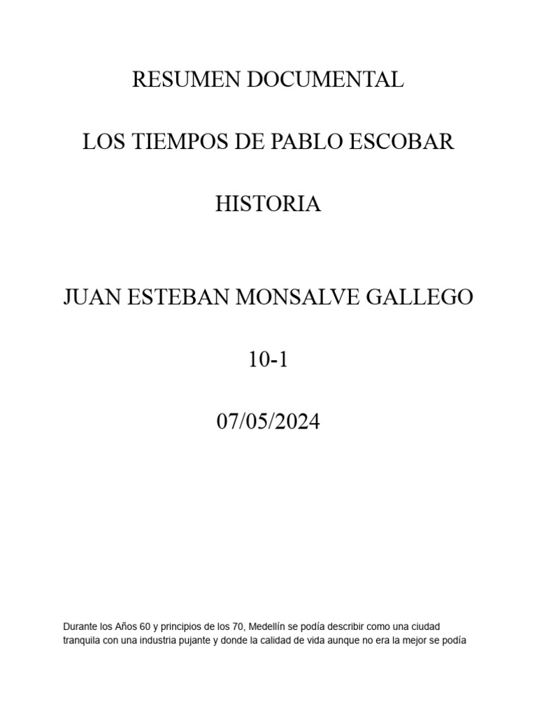 Historia del Narcotráfico en Colombia | PDF | Crimen organizado ...