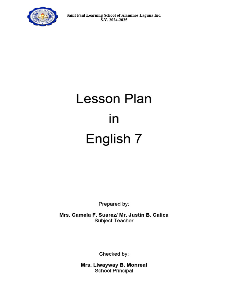 English 7 Lesson Plan: Philippine Poetry | PDF | Poetry