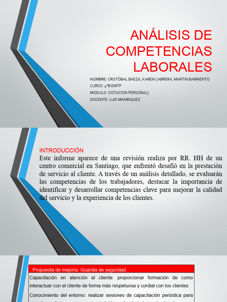 Análisis de Competencias Laborales | PDF | Cliente