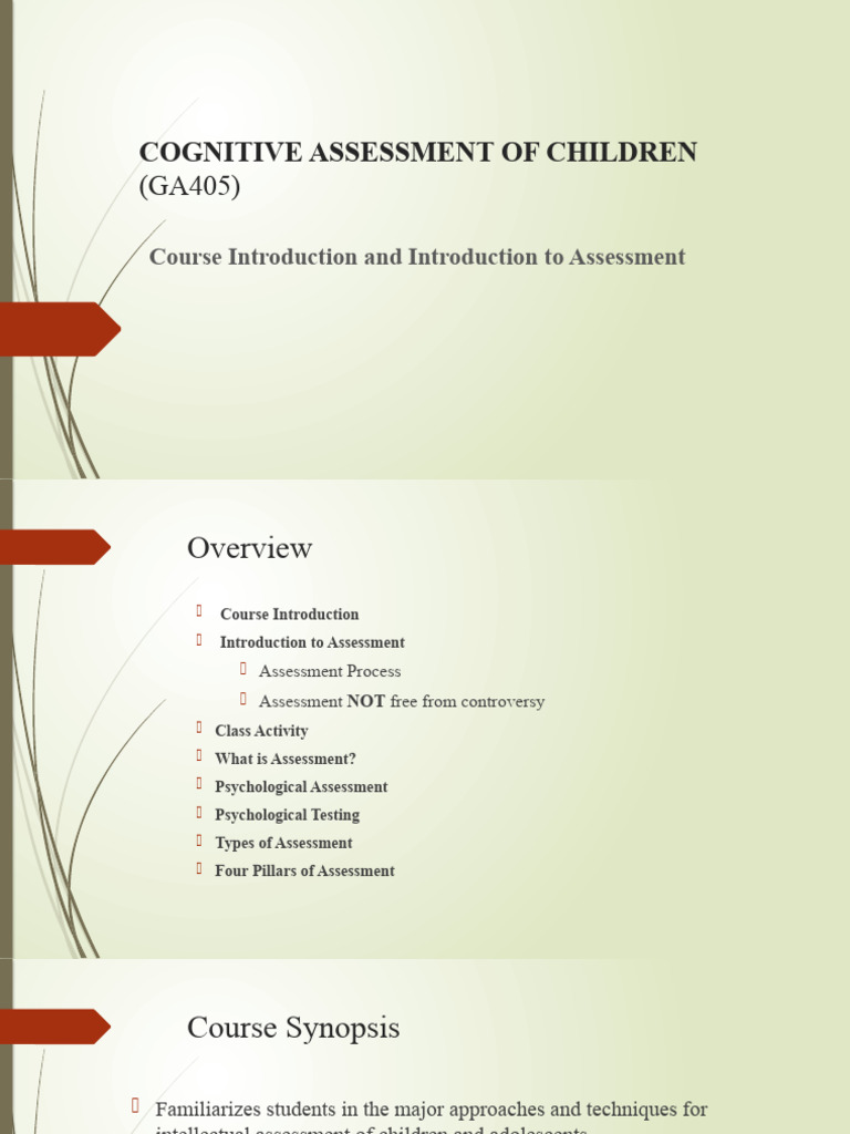 Introduction To Assessment Pdf Educational Assessment Psychology