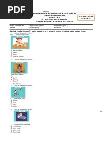 Soal Bahasa Inggris Kelas 4 I Go To School After Having Breakfast