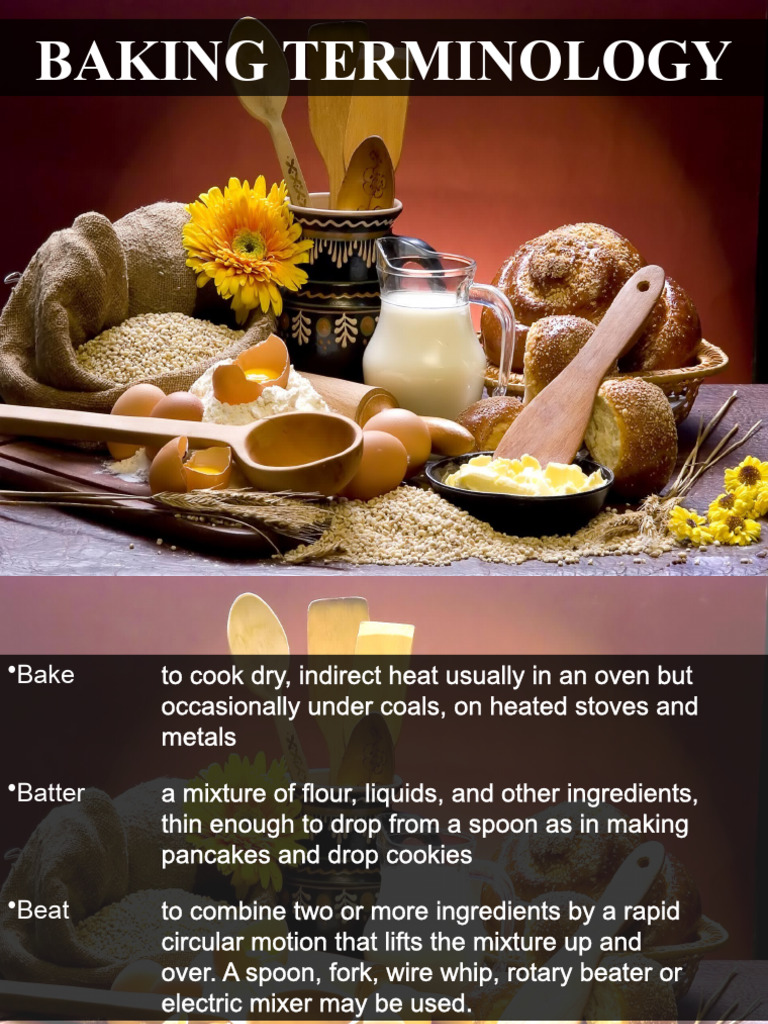 Baking Terminology PDF Baking Breads