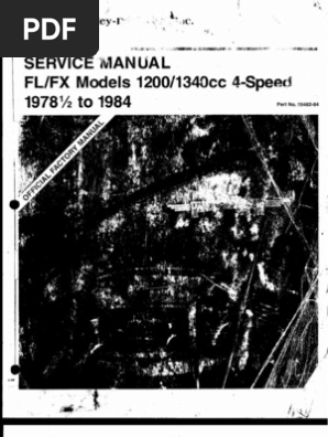 超話題新作 1978.5-1984 FL-FX Davidson Harley | PDF | Manual Service アクセサリー