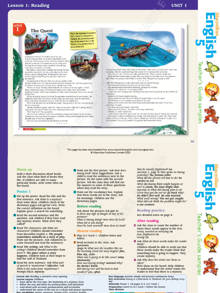 Grade 5 English Teacher's Guide | PDF | Reading Comprehension | Noun