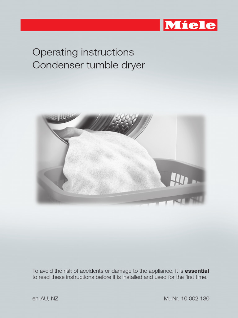 Operating Instructions Condenser Tumble Dryer | PDF | Clothes Dryer ...