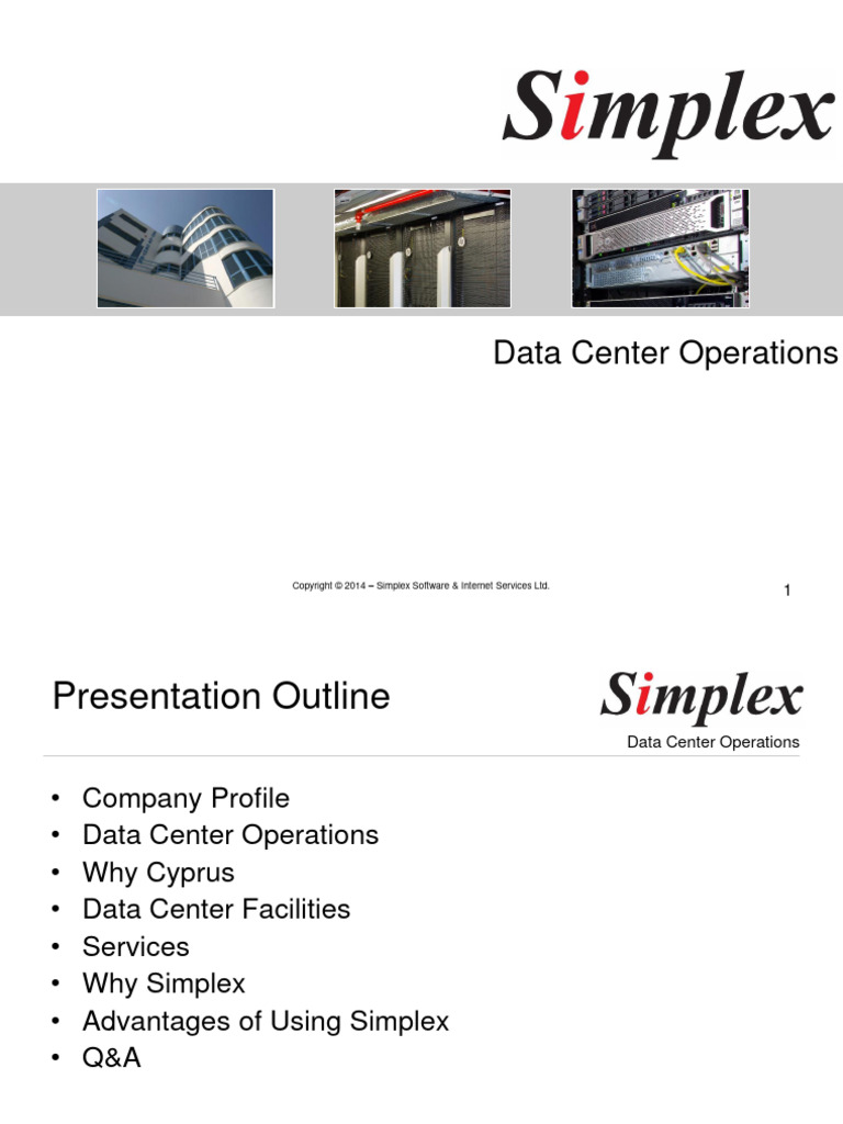 Simplex-DCPresentation | PDF | Data Center | Security Alarm