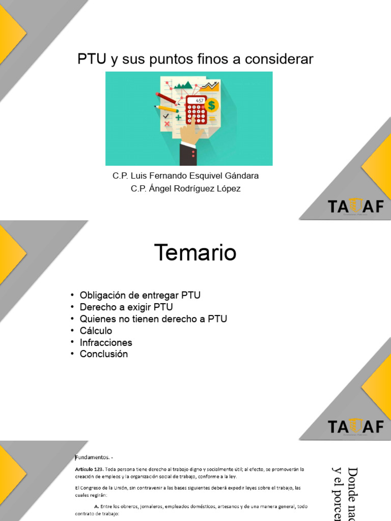 Ptu Y Su Nuevo Cálculo Pdf Estatuto De Limitaciones Economias