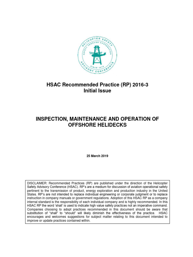 Offshore Helideck Safety Practices Guide | PDF | Takeoff | Filtration