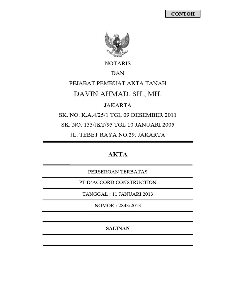 Akta Notaris Pdf