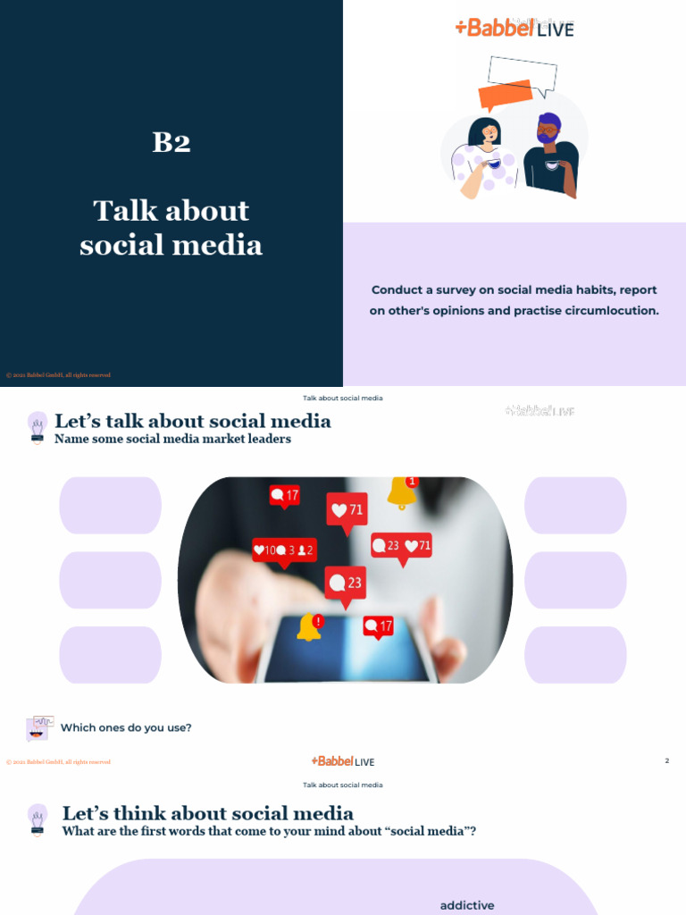 Eng B2 25 Talk About Social Media Download Free Pdf Social Media