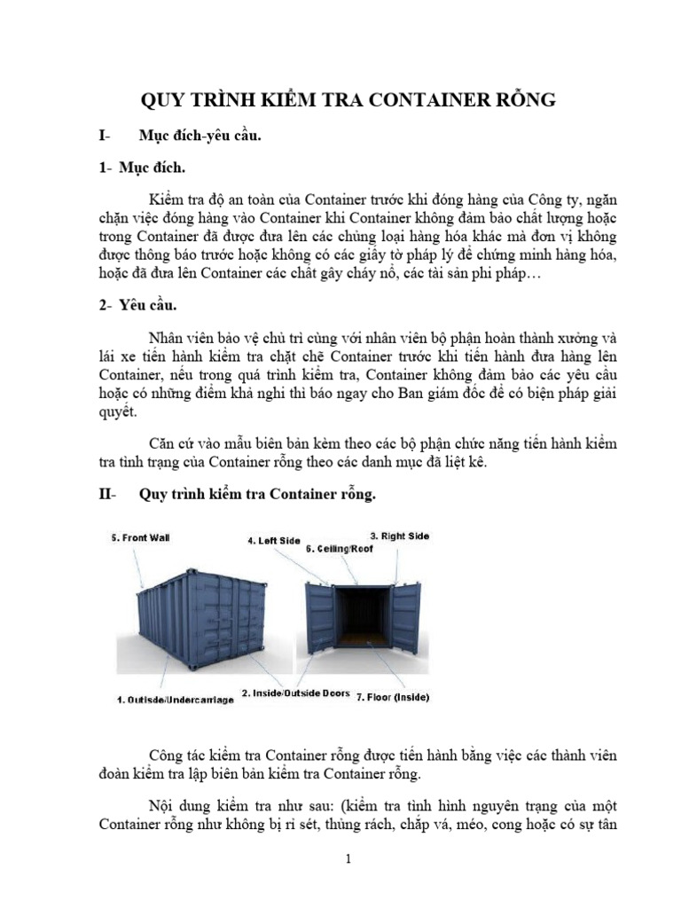 Kiem Tra Container Rong | PDF