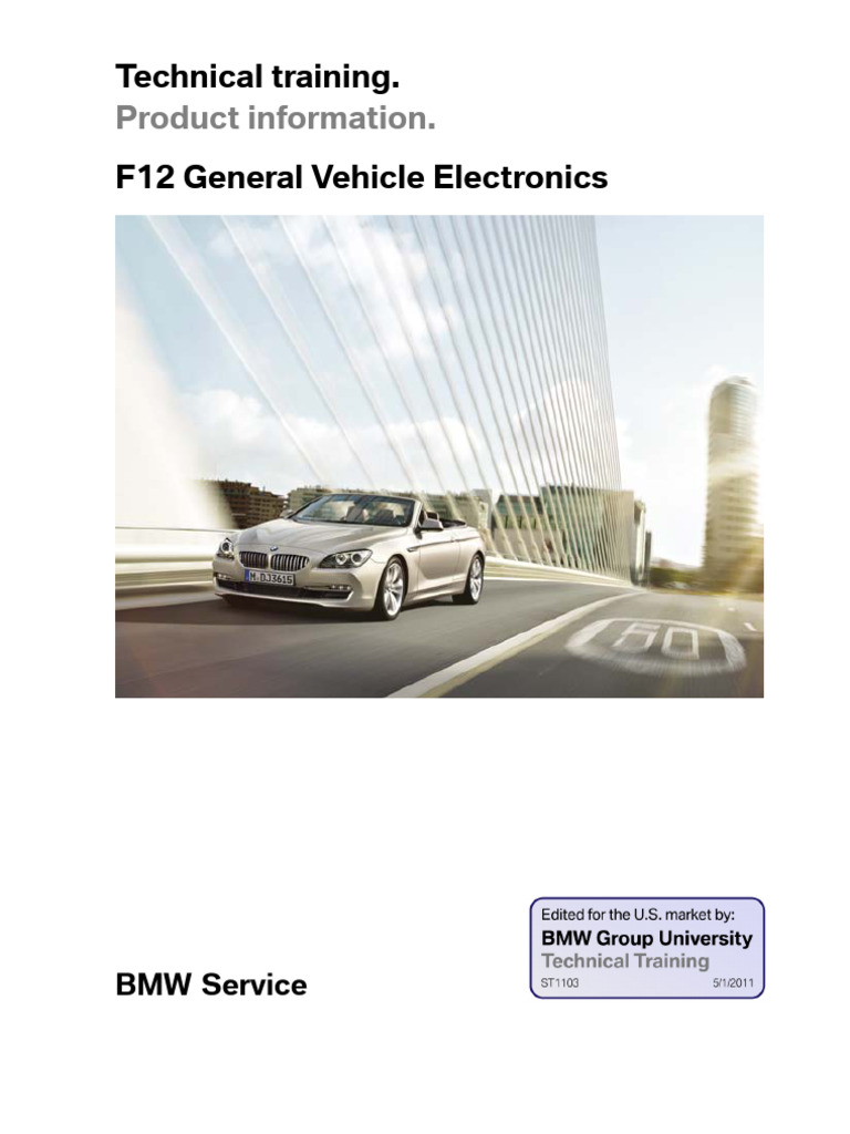 BMW F12 Vehicle Electronics Training | PDF | Trunk (Car) | Steering