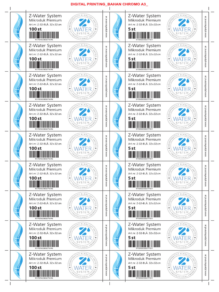 Digital Printing Stiker Water System | PDF