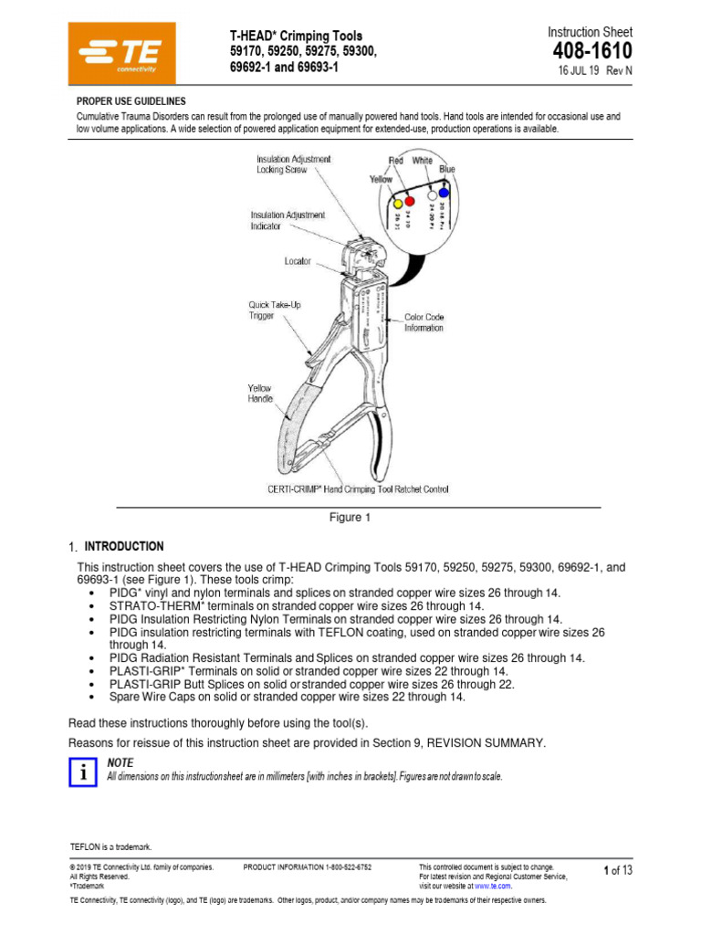 T-Head Crimping Tool Usage Guide | PDF | Electrical Connector | Wire