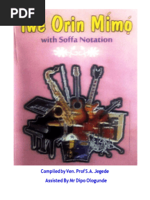 Iwe Orin Mimo With Solfa Notes