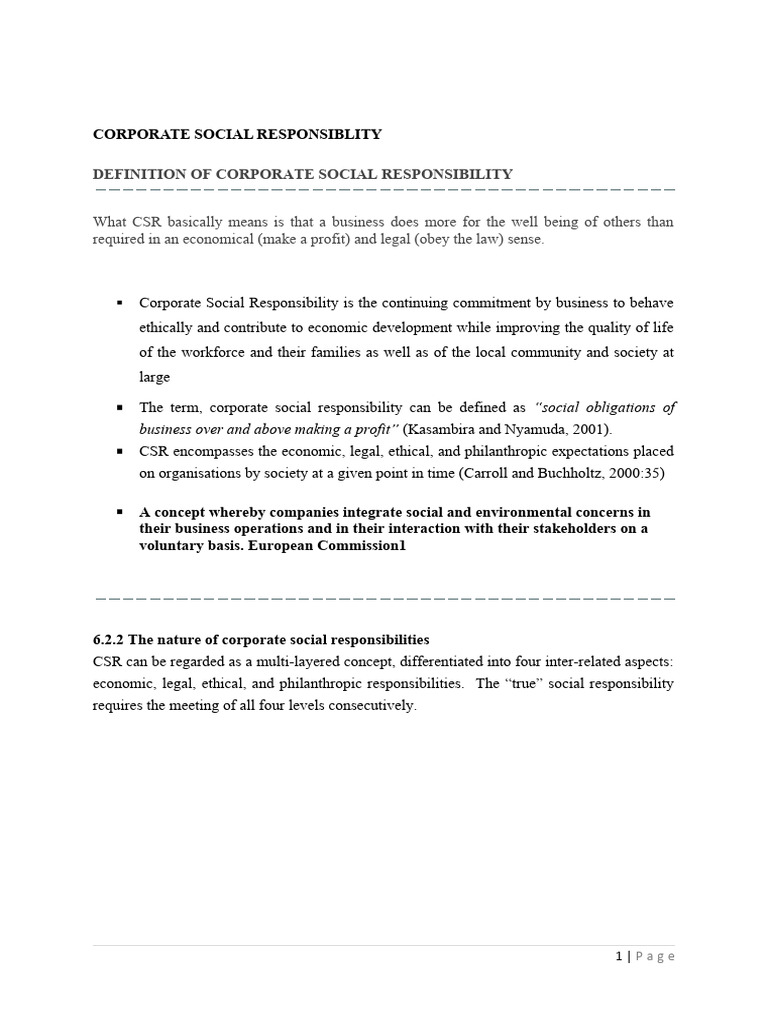 Understanding Corporate Social Responsibility | PDF | Corporate Social ...