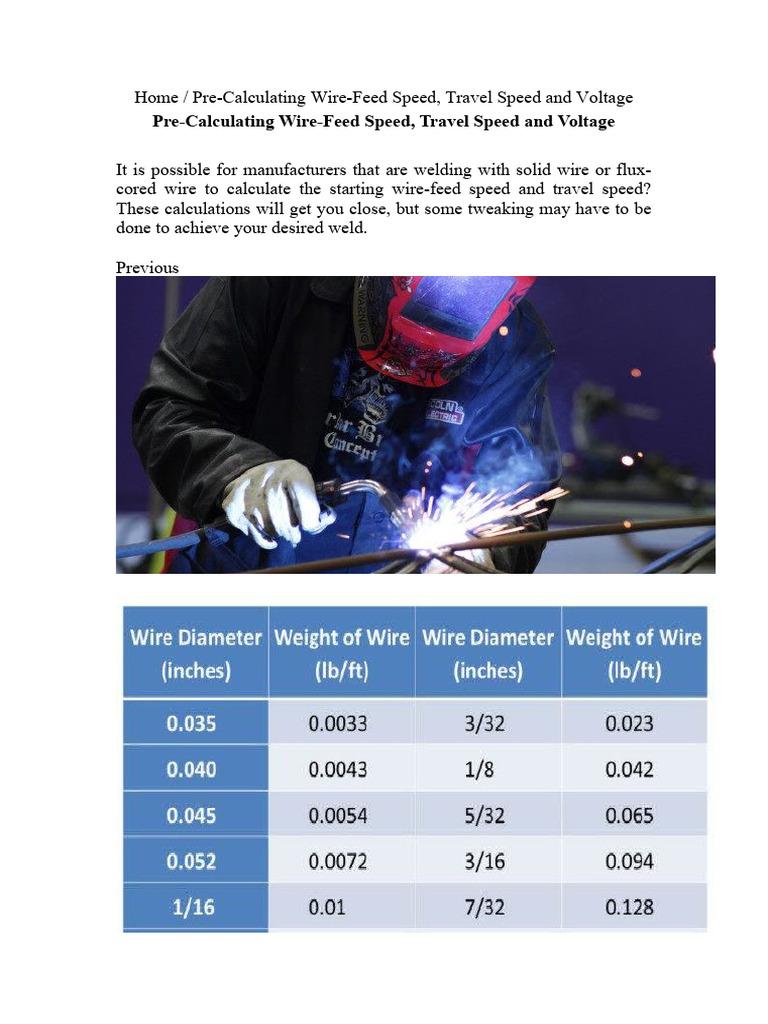 Welding Speed Calculation Guide | PDF | Welding | Construction