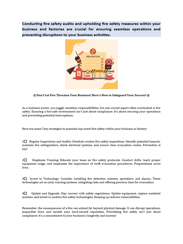 Fire Safety | PDF
