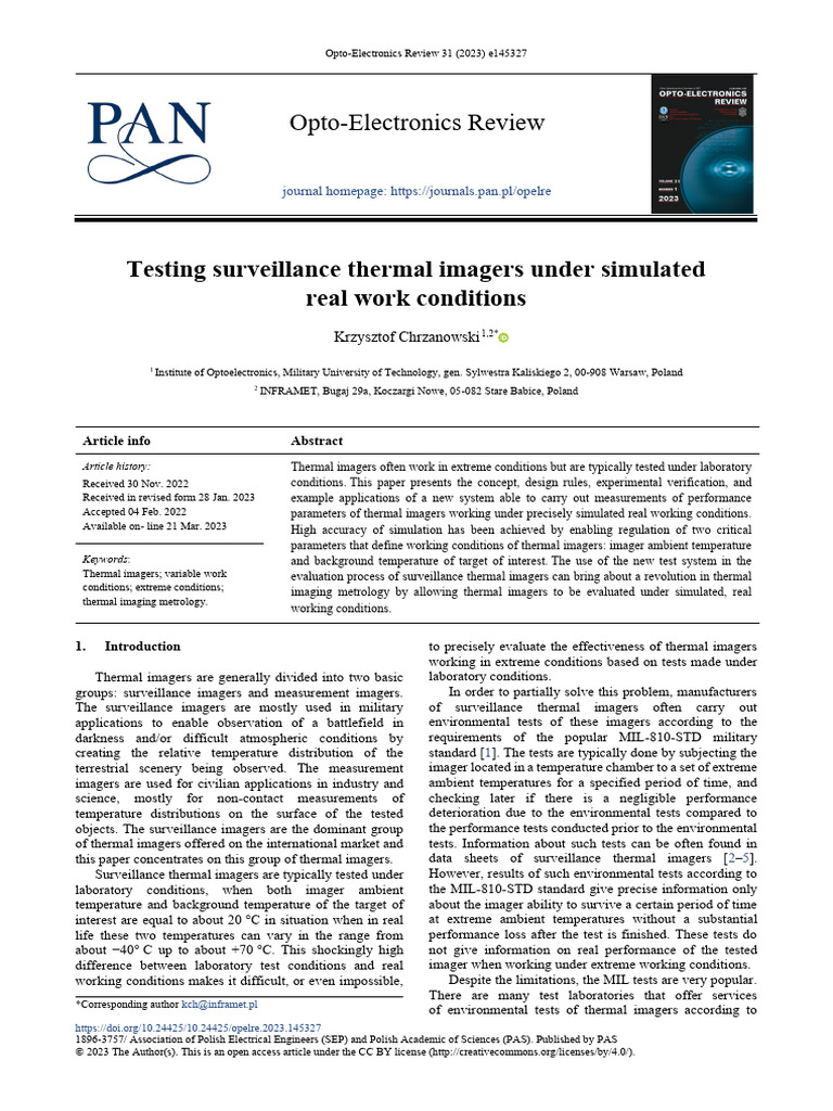 Testing Thermal Imagers Real Conditions | PDF | Infrared | Thermography