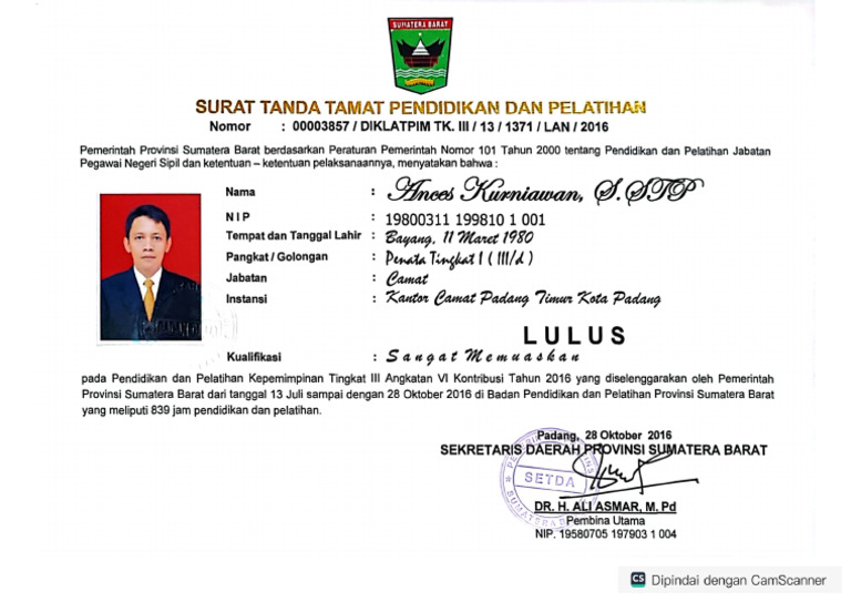 Sertifikat Pim 3 Ances Pdf