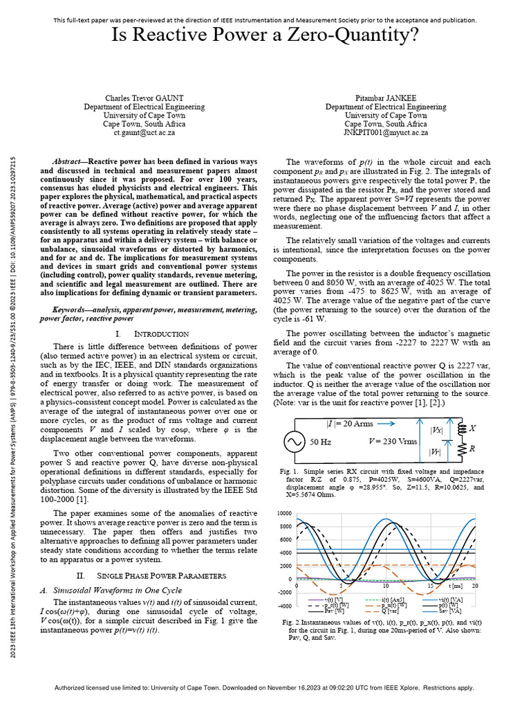 Understanding Reactive Power Dynamics | PDF | Electric Power | Ac Power