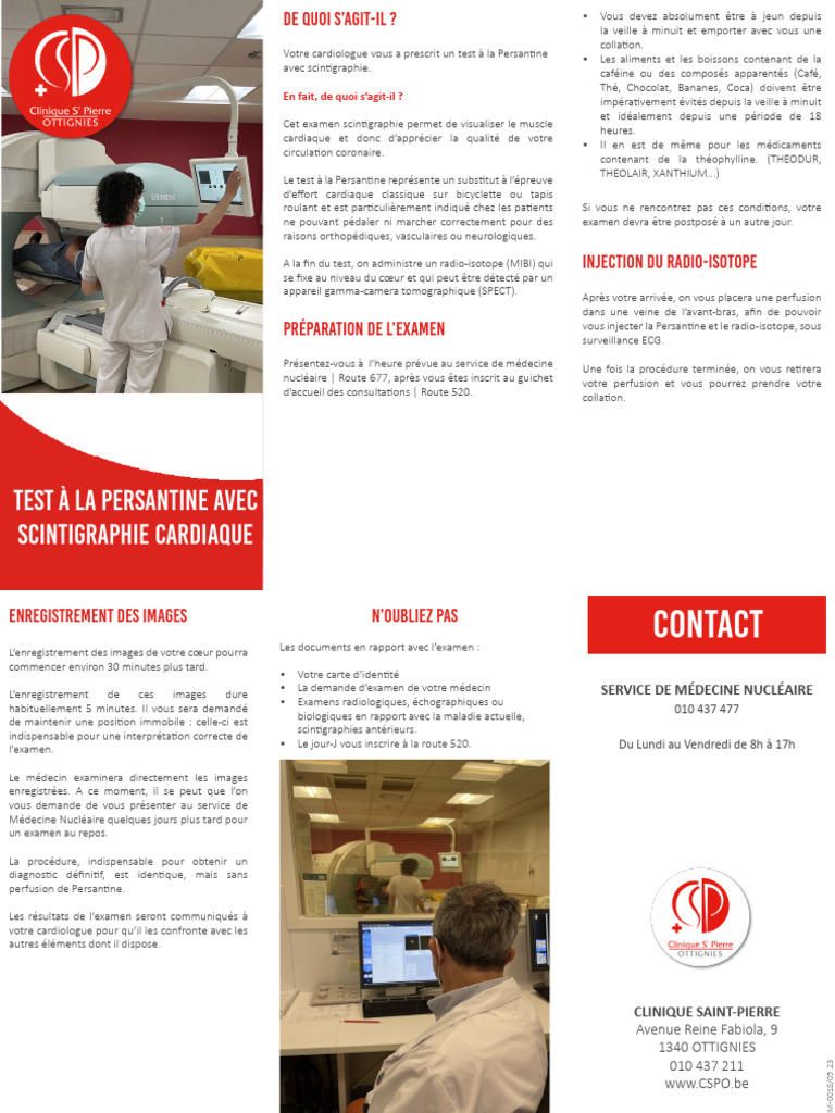 Test à la Persantine et scintigraphie cardiaque | PDF | Médecine ...