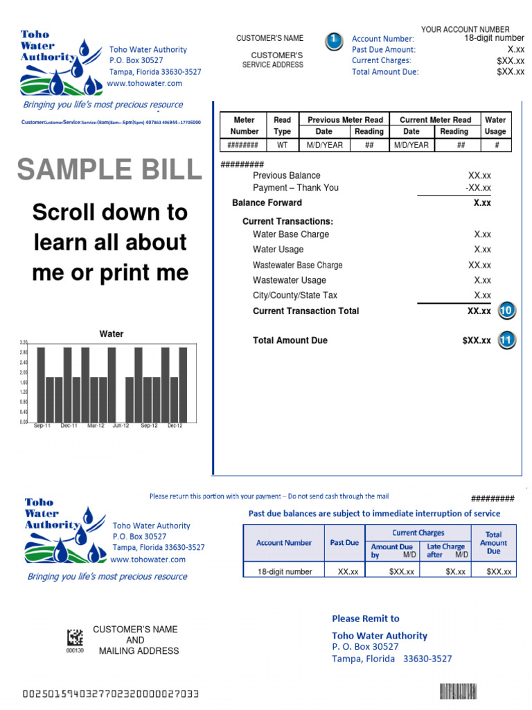 Toho Water Bill Overview and Payment Guide | PDF | Water | Fee