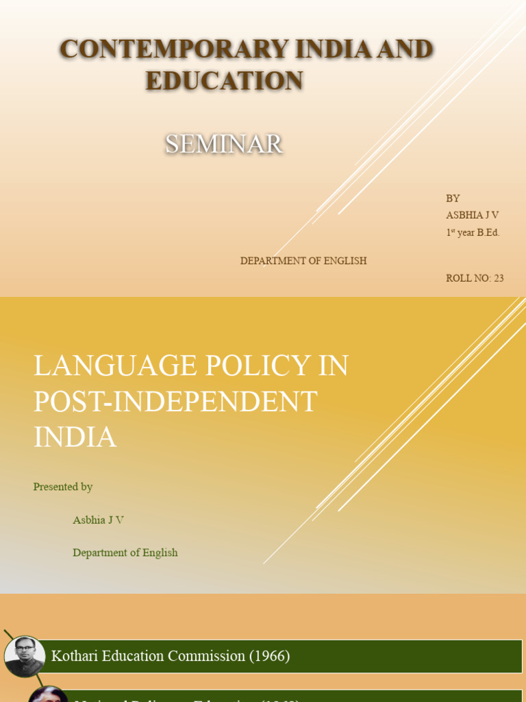 Language Policy in Indian Education | PDF | Education Policy