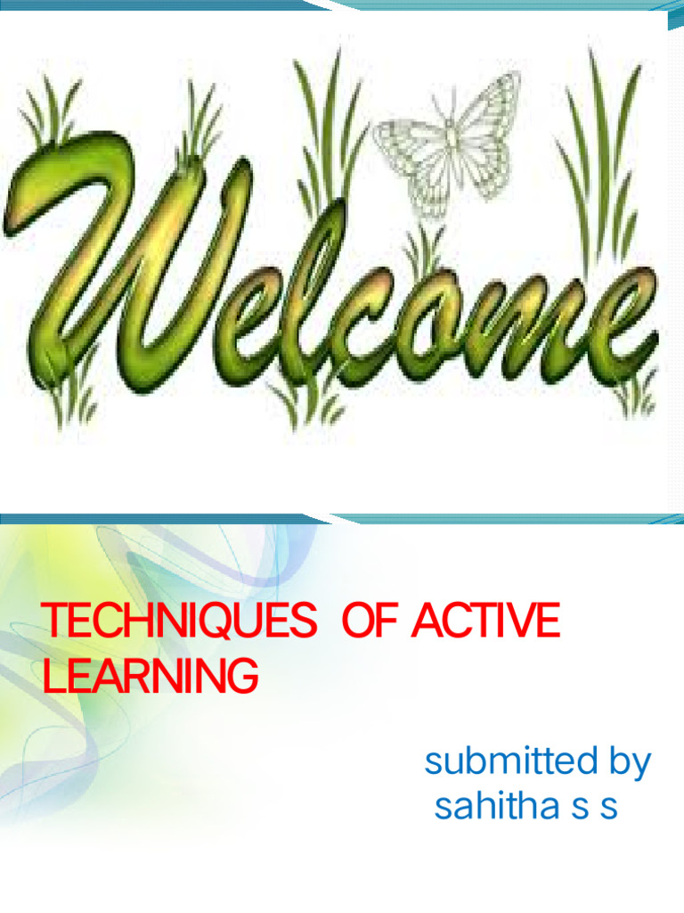 Techniques of active learning pdf learning teachers