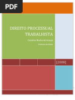 Apostila Aula Direito Processual Trabalhista