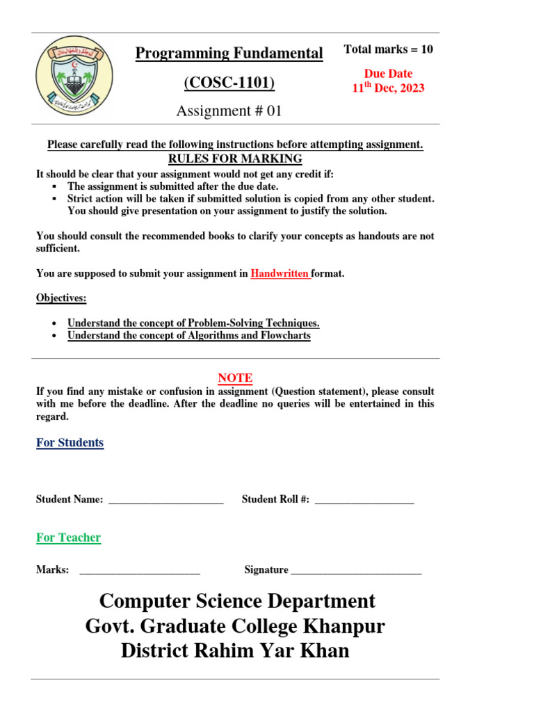 Assignment 1 | PDF | Algorithms | Mathematics