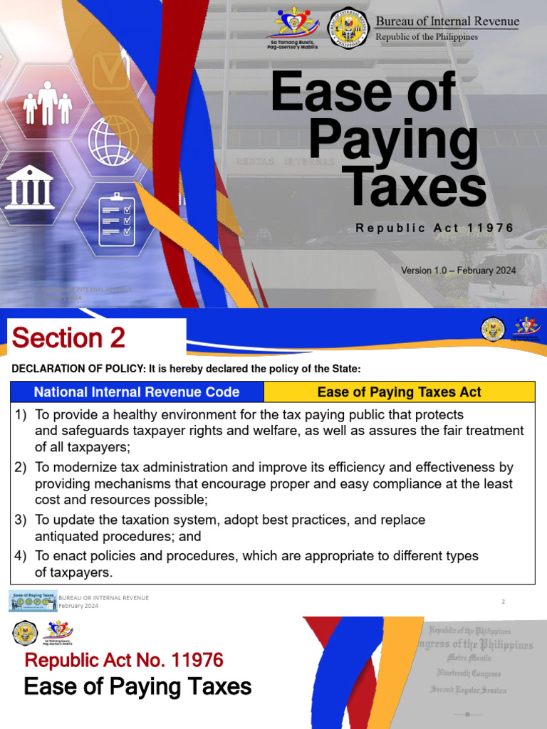 Ease of Paying Taxes Act Overview | PDF | Value Added Tax | Invoice