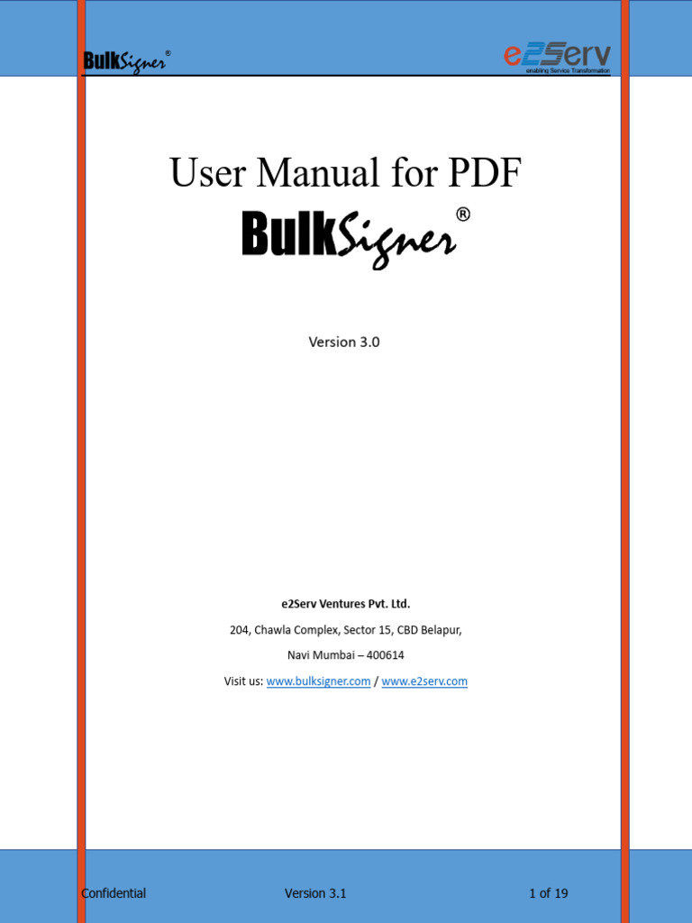 BulkSigner PDF Signing User Manual | PDF | Computer File | Software