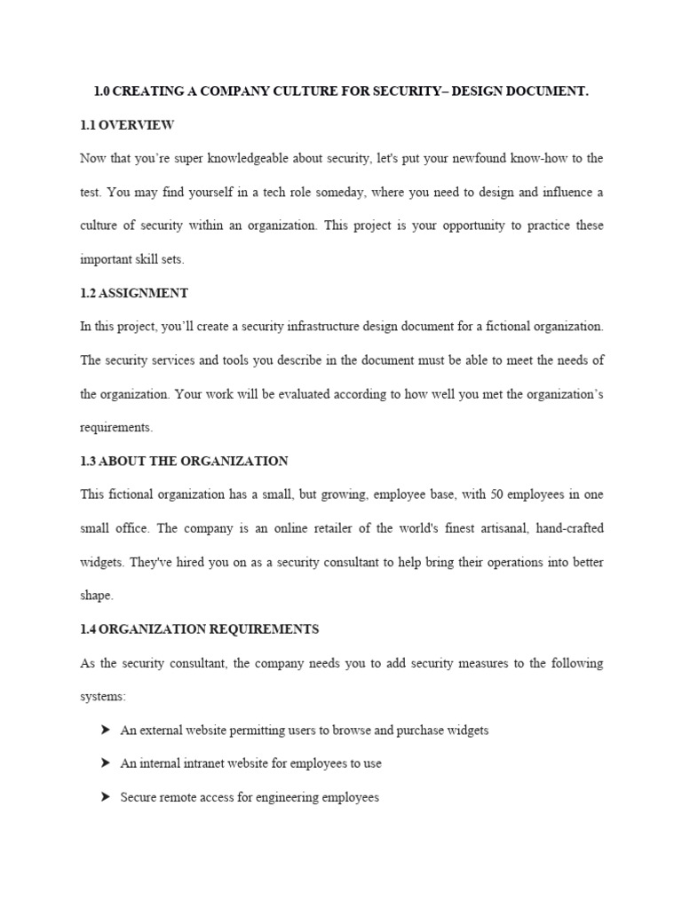 Security Infrastructure Design Document | PDF | Security | Computer ...