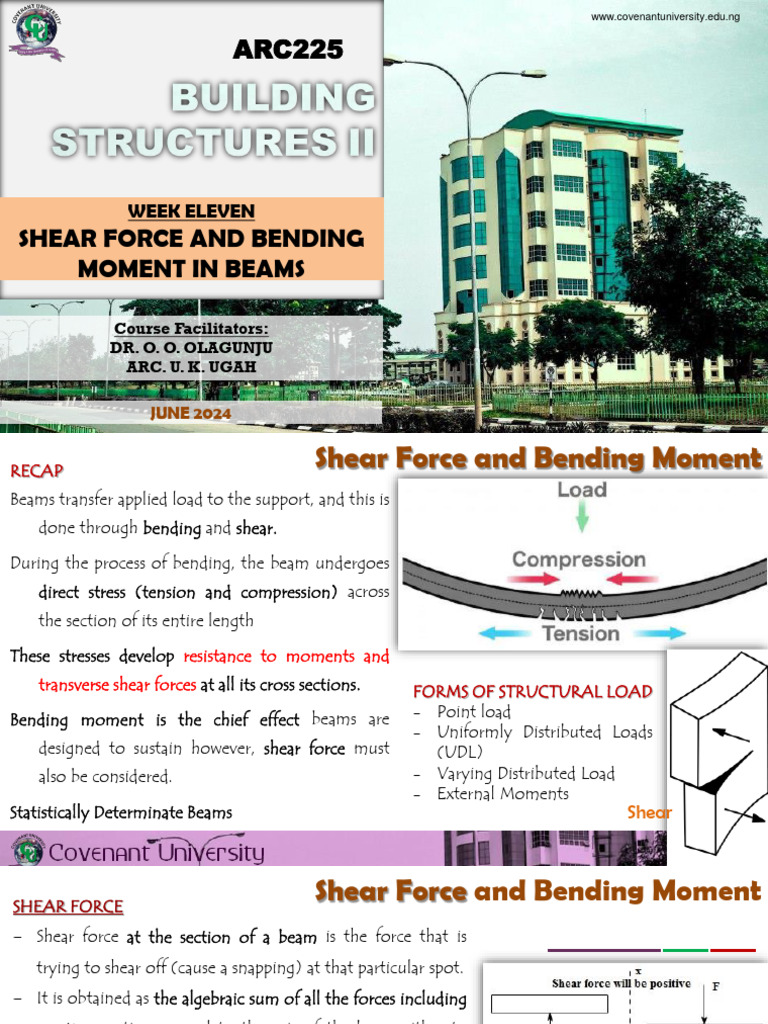 Shear Force & Bending Moment in Beams | PDF | Bending | Beam (Structure)