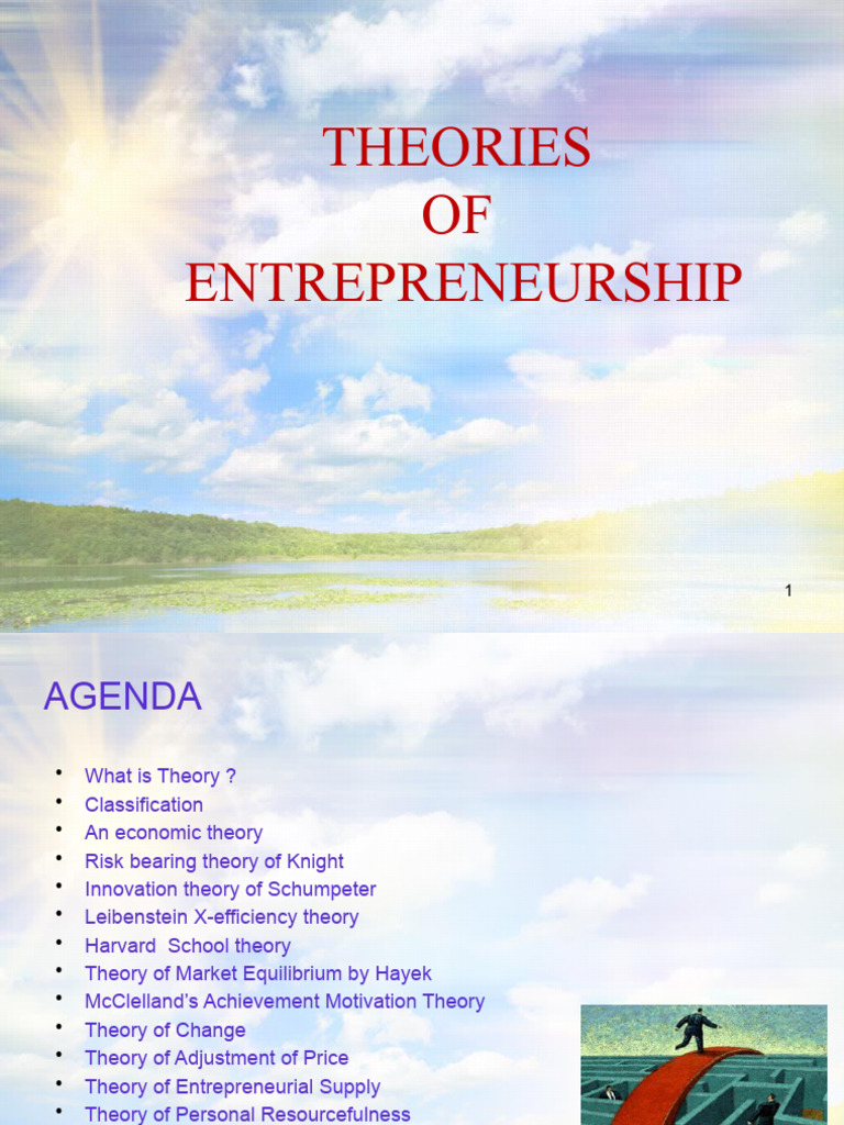 Theories of Entrepreneurship Explained | PDF | Entrepreneurship ...