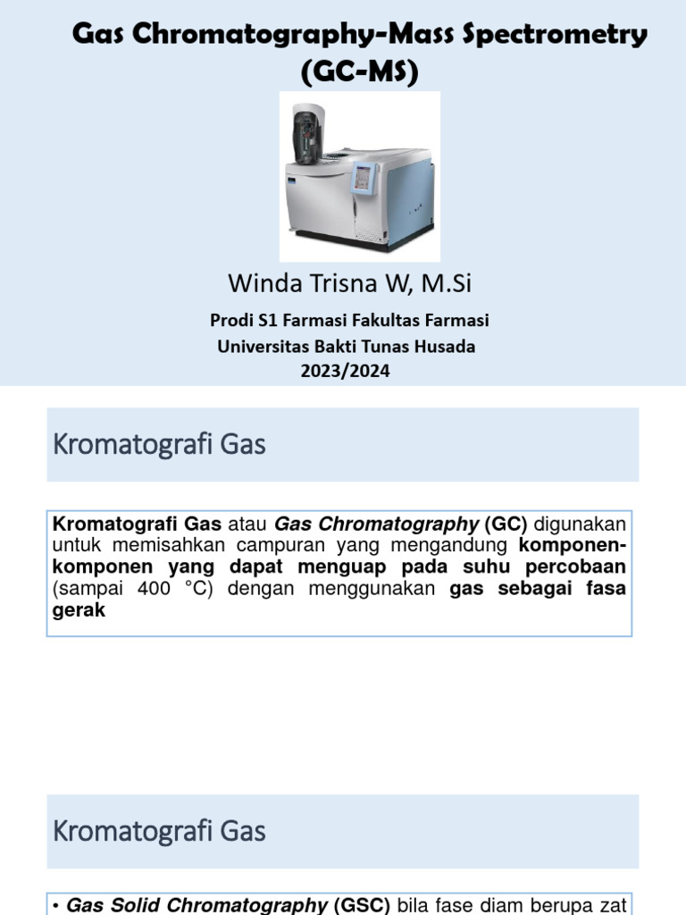 Panduan Lengkap Kromatografi Gas-MS | PDF