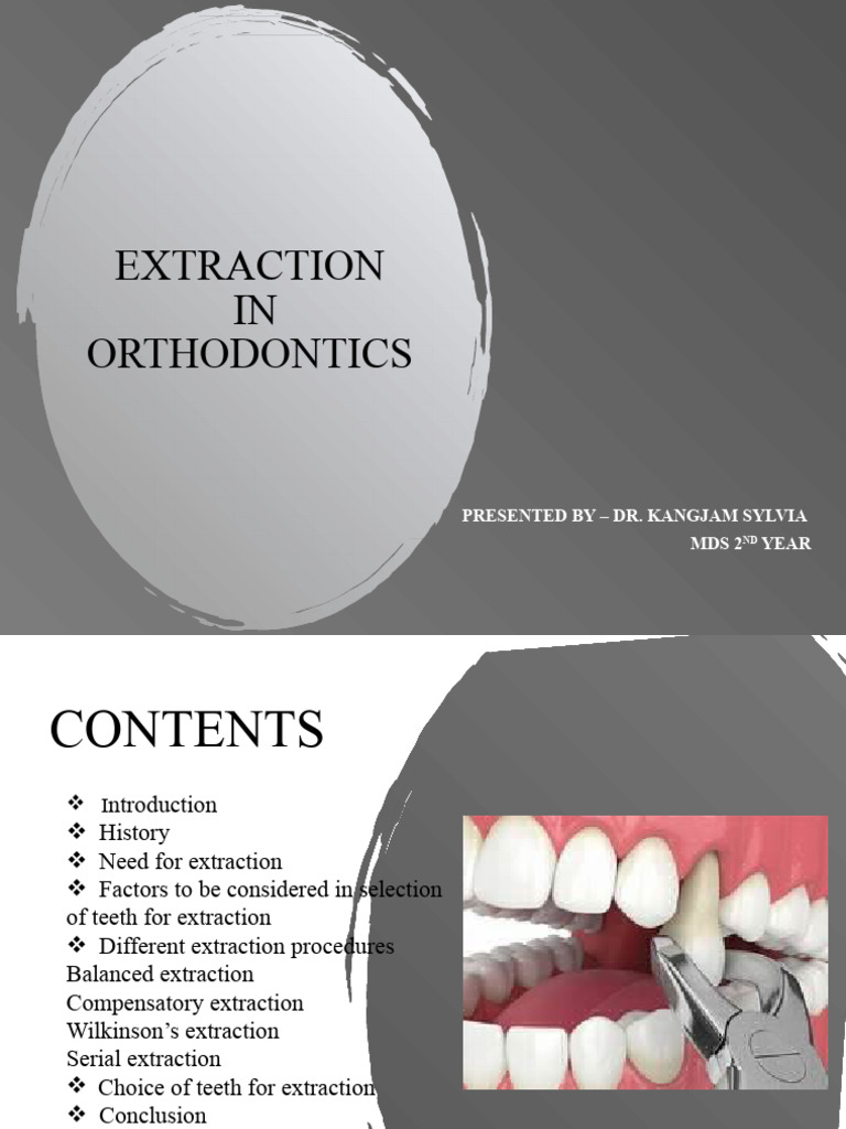 Extraction Techniques in Orthodontics | PDF | Orthodontics | Tooth