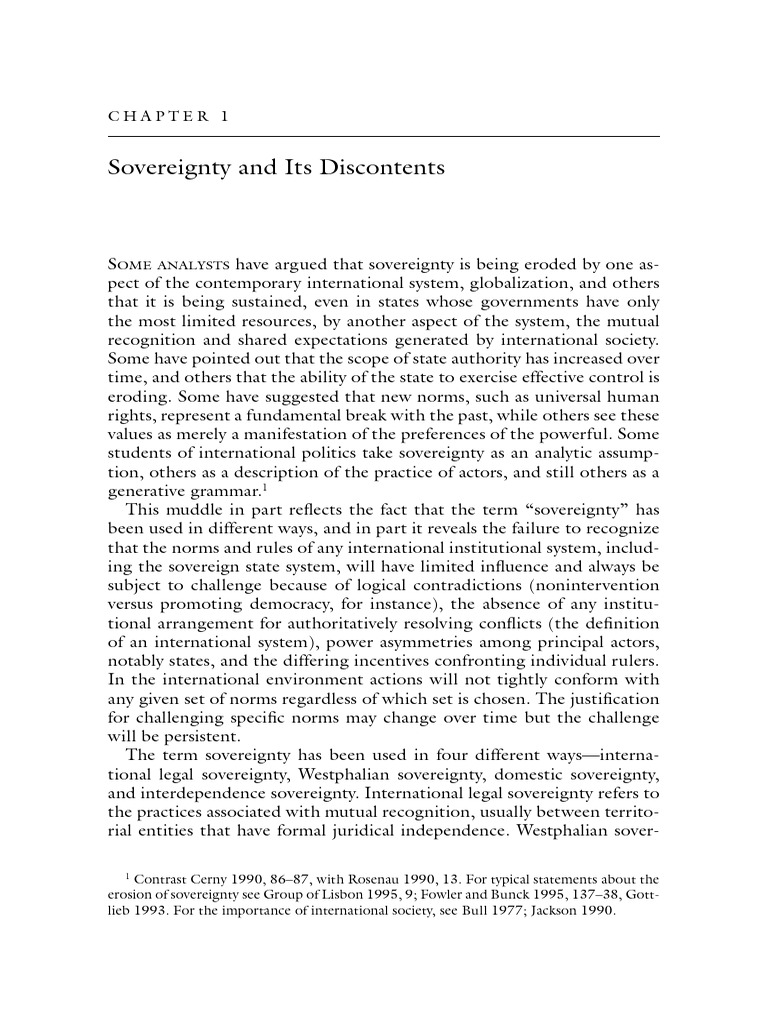 Evolving Concepts of Sovereignty | PDF | Sovereignty | Political Science