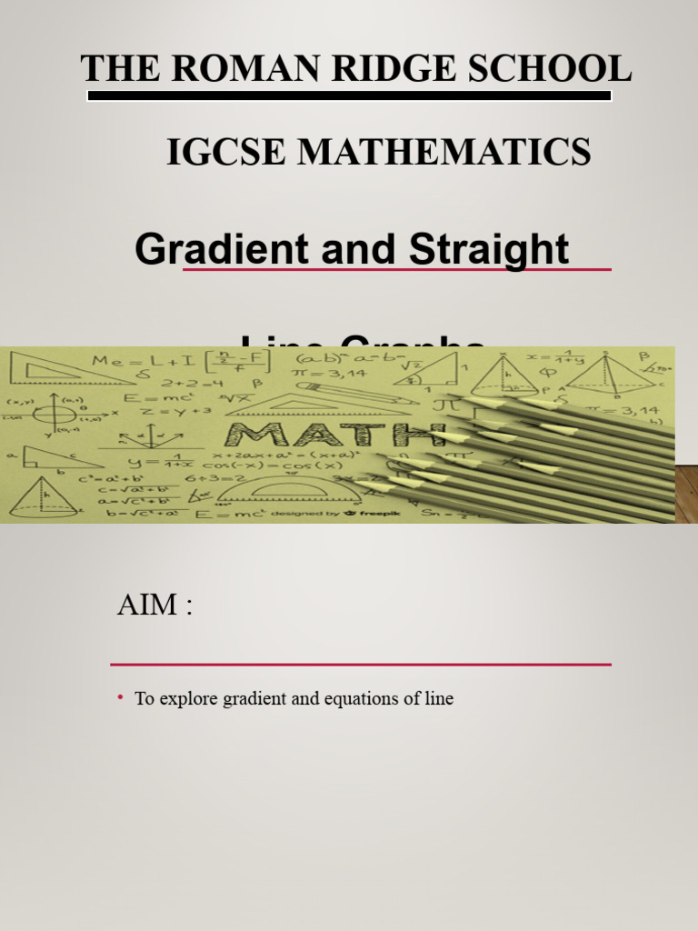 Gradients and Equations of Lines | PDF | Gradient | Mathematics