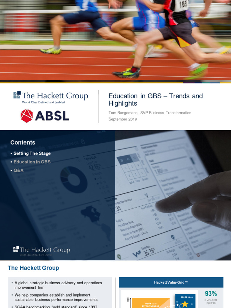 Education In Gbs Hackett Pdf Human Resources Analytics