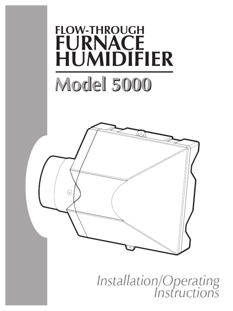 Humidifier Model 5000 | PDF | Duct (Flow) | Pipe (Fluid Conveyance)