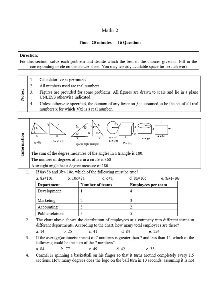 Maths 2nd Question | PDF | Triangle | Circle