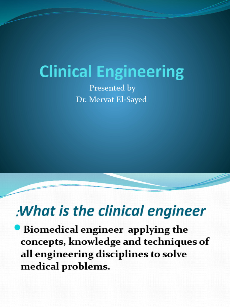 Overview of Clinical Engineering Roles | PDF | Hospital | Nursing