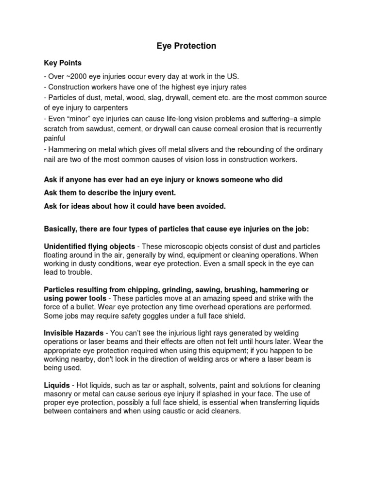 Eye Protection PDF
