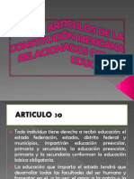 Articulos de La Constitución Mexicana Relacionados Con La