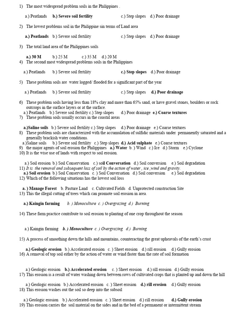 Soil Problems and Erosion in the Philippines | PDF | Erosion | Soil