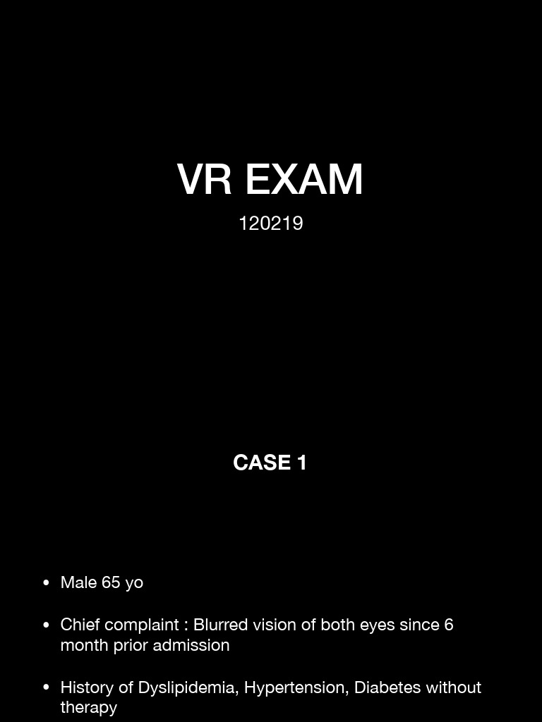 VR Exam: Vision Assessment Cases | PDF | Self-Improvement | Science ...