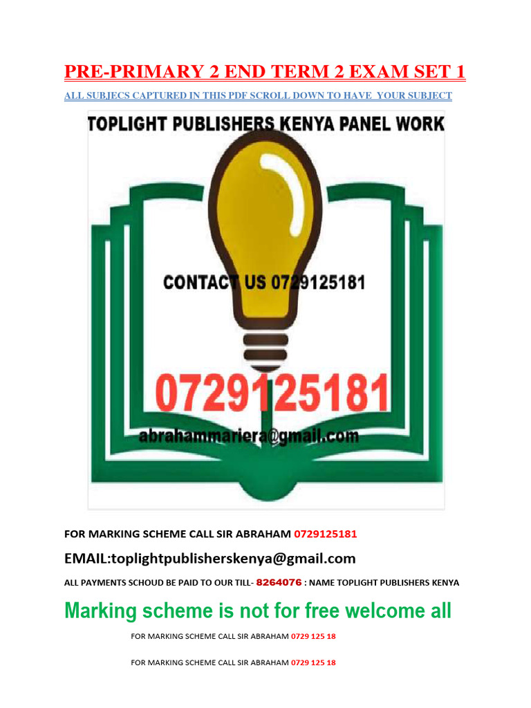 PP2 End Term 2 Exam Papers 2024 | PDF